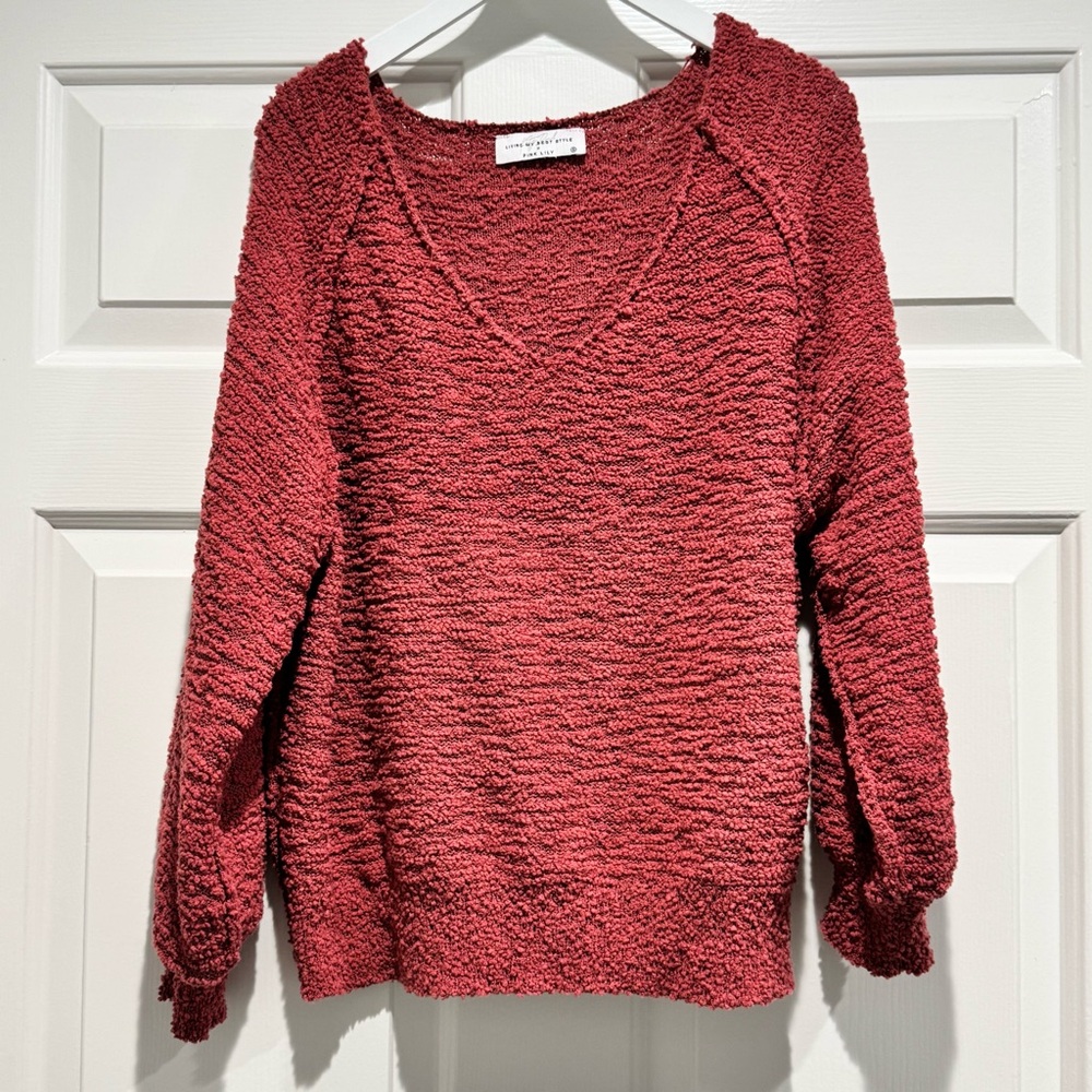 Pink Lily x Living My Best Style Sweater Top